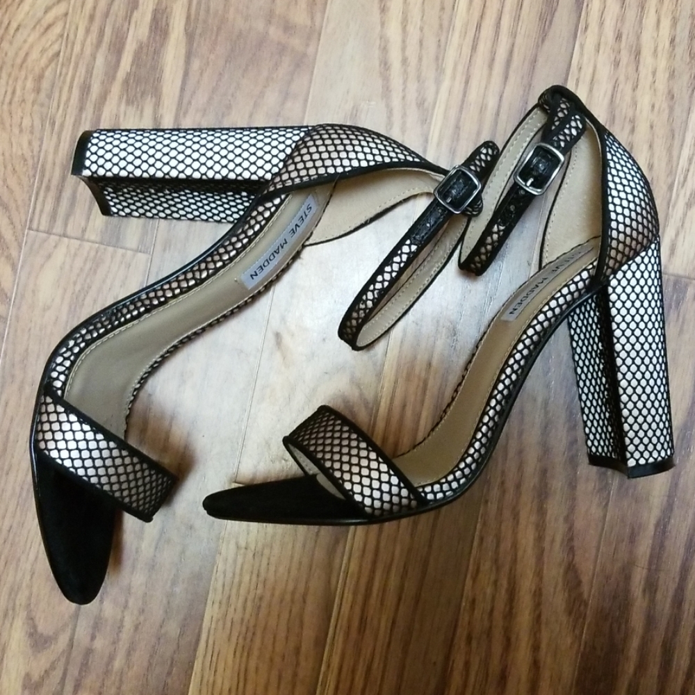 Steve Madden fishnet heels
